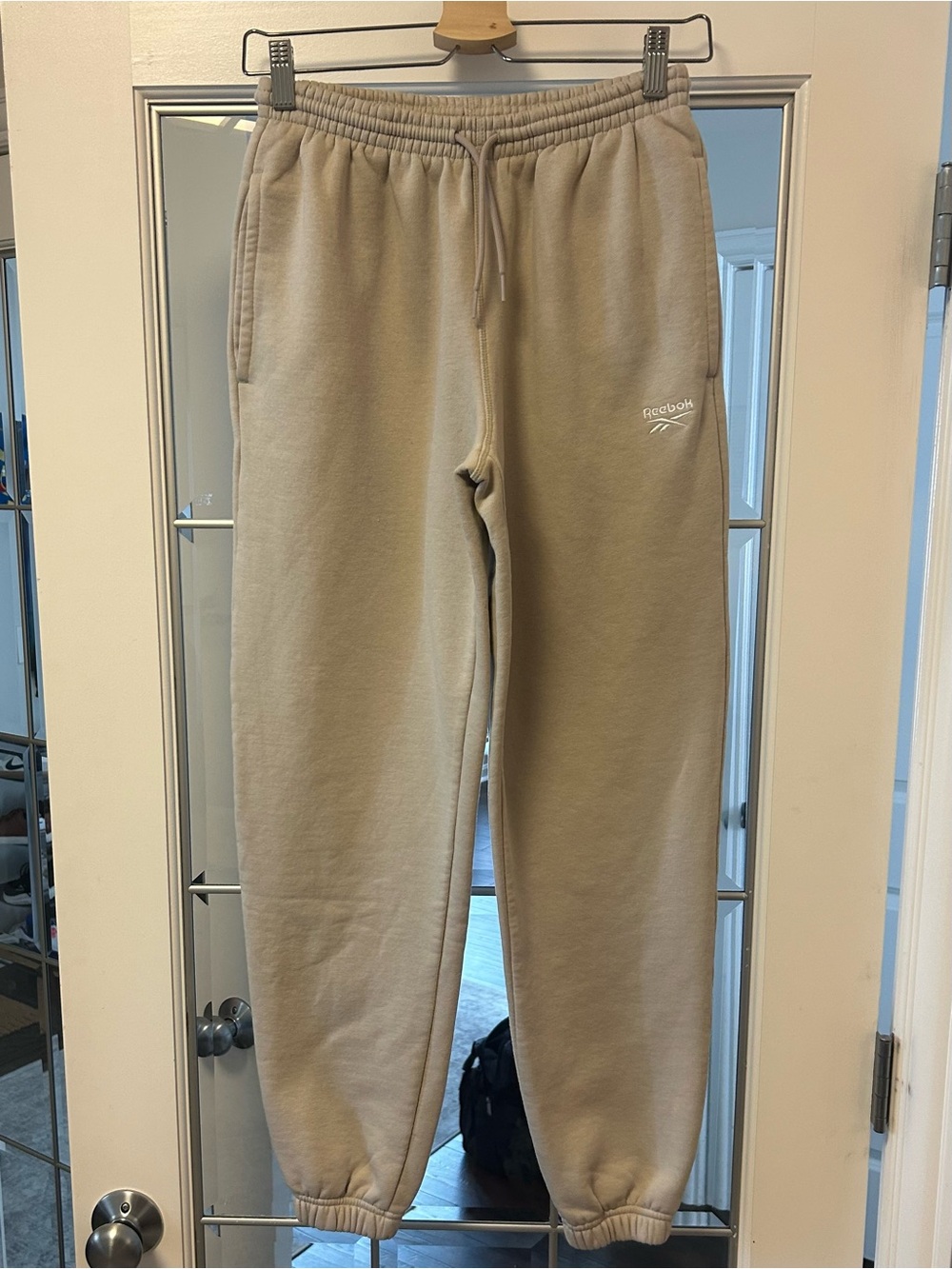 Reebok Women’s Sandstone Beige Fleece Sweatpants- XS